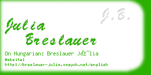 julia breslauer business card